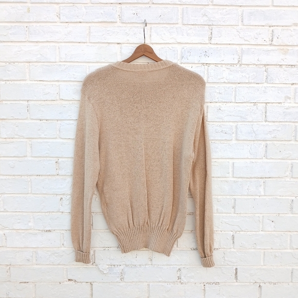 Vintage Garan Sweater Pullover Crewneck Wool Tan - Picture 5 of 5
